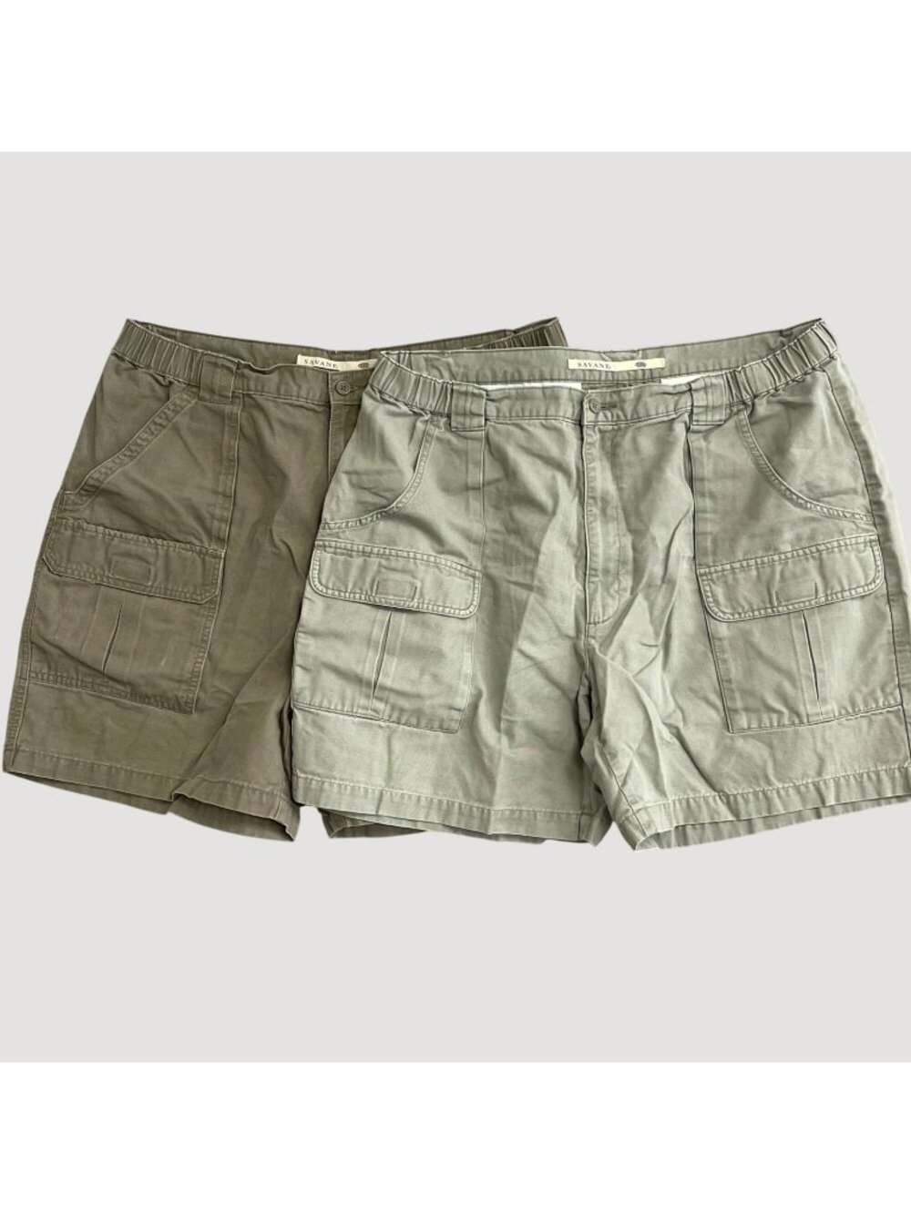 2-Pack  Savane Men's Size 40 Cargo Shorts Olive & Khaki Outdoor  P0284